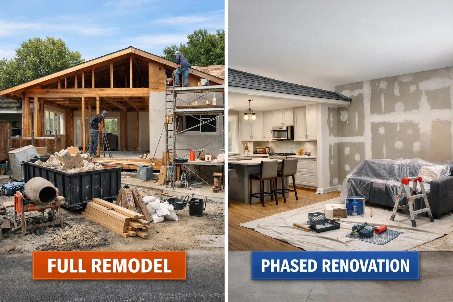 Which is better for homeowners in Suwanee, a whole-home remodeling or a room-by-room renovation?